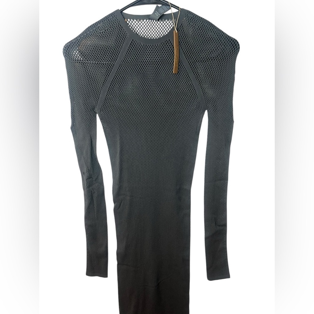 SKIMS Recycled Swim Cut-Out Long Sleeve Dress - Gunmetal - Size M/XL - N…